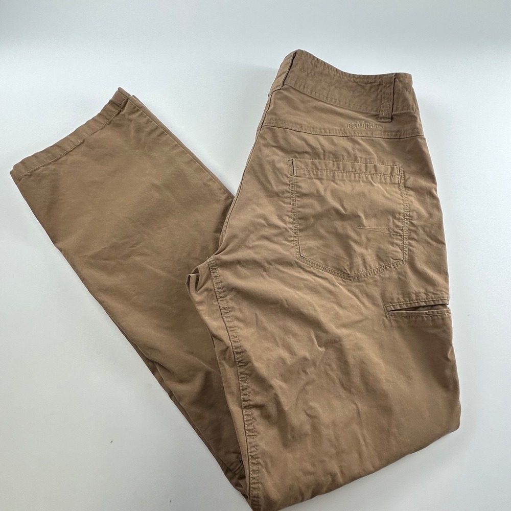 Kuhl Mens 31x32 Slax Khaki Brown Enduro Performance Hiking Work Pants Gorpcore